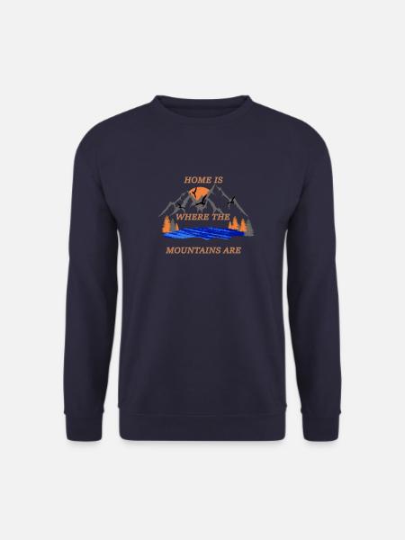 Zuhause ist, wo die Berge sind - Unisex Pullover - Navy