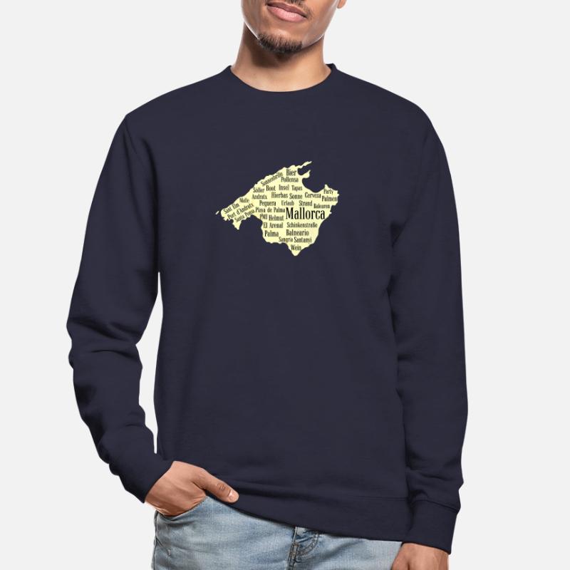 Mallorca Wordcloud Island Holidays Sun Unisex Sweatshirt