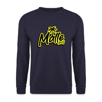 Malle 2025 palme - Unisex Pullover - Navy - Vorne - Alina (178cm) & Michal (187cm)