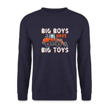 Excavator construction site guys Excavator Excavator driver - Unisex Sweatshirt - navy - Front - Alina (178cm) & Michal (187cm)
