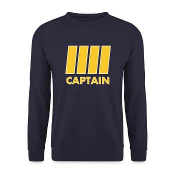 Capitaine - Sweat-shirt Unisexe - marine - Devant - Alina (178cm) & Michal (187cm)