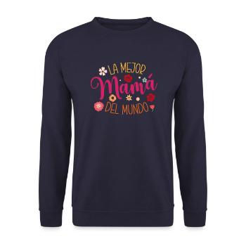 La Mejor mamá Del Mundo Regalo día de la Madre - Sweat-shirt Unisexe - marine - Devant - Alina (178cm) & Michal (187cm)