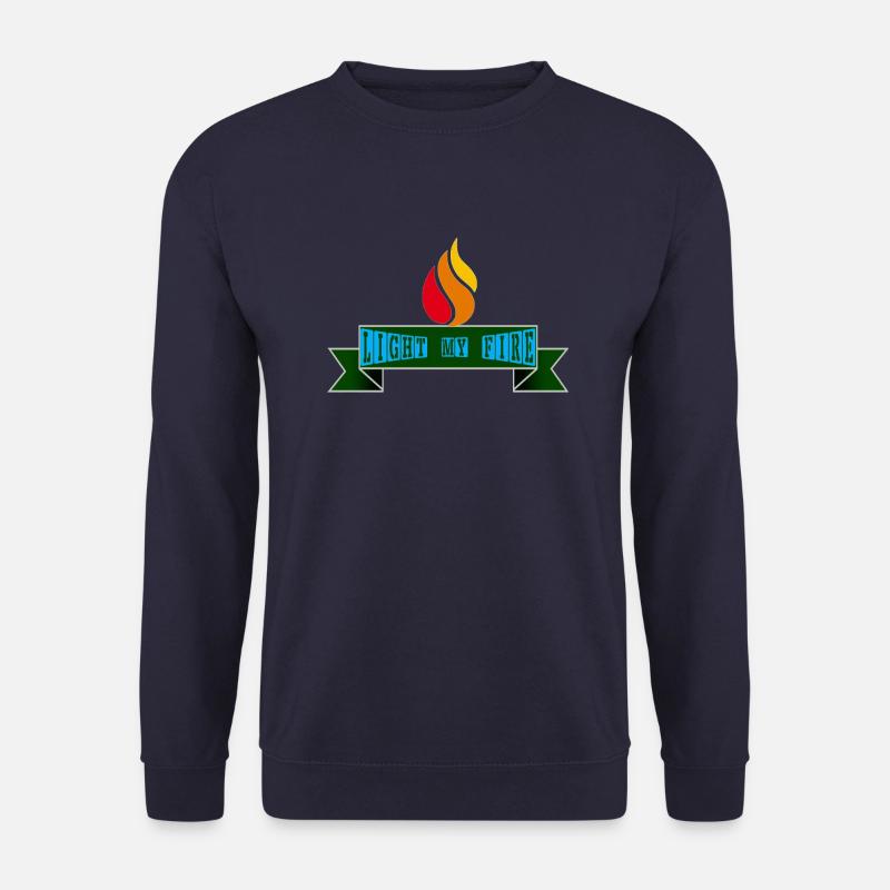 light my fire - Unisex Sweatshirt - navy