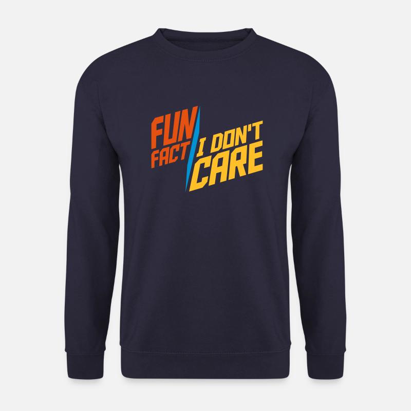 I dont care fact - Unisex Pullover - Navy