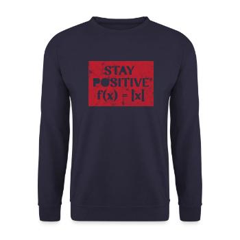 Restez positif - Sweat-shirt Unisexe - marine - Devant - Alina (178cm) & Michal (187cm)