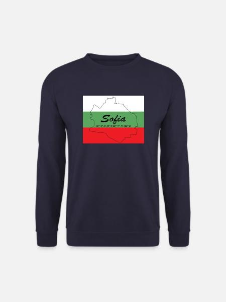 Sofia - Hauptstadt mit GPS & Flagge - Unisex Pullover - Navy