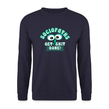 Sociopath saying lus - Unisex Sweatshirt - navy - Front - Alina (178cm) & Michal (187cm)
