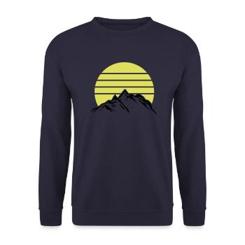 Montagnes Montagnes Montagnes 1 - Sweat-shirt Unisexe - marine - Devant - Alina (178cm) & Michal (187cm)