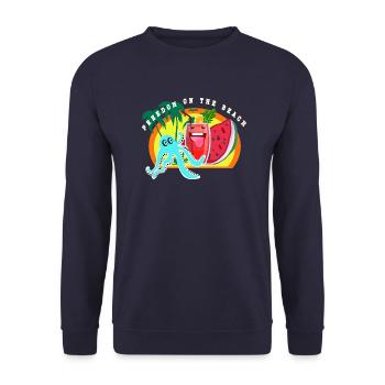 Plage, mer et liberté - Sweat-shirt Unisexe - marine - Devant - Alina (178cm) & Michal (187cm)