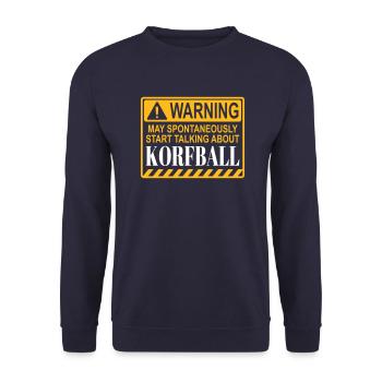 Warnig korfball - Unisex Sweatshirt - navy - Front - Alina (178cm) & Michal (187cm)