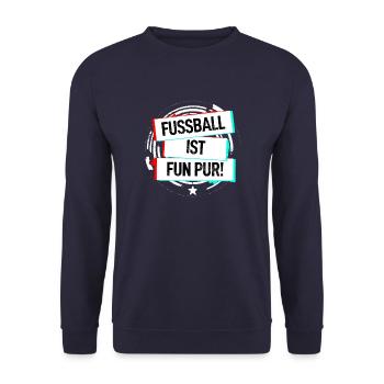 Fussball Ist Fun Pur - Unisex Pullover - Navy - Vorne - Alina (178cm) & Michal (187cm)