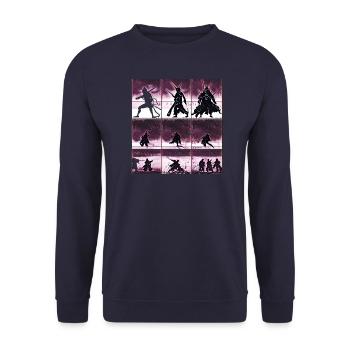 Men's Collection | Online Mode - Unisex Sweatshirt - navy - Front - Alina (178cm) & Michal (187cm)