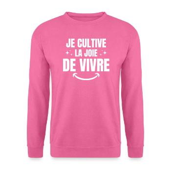 humour joie de vivre - Sweat-shirt Unisexe - rose - Devant