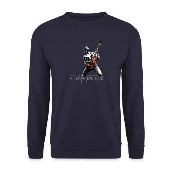 Alternative Groove: Rocking the Beat - Unisex Sweatshirt - navy - Front - Alina (178cm) & Michal (187cm)