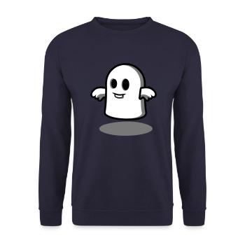 Little Ghost at Midnight - Unisex Sweatshirt - navy - Front - Alina (178cm) & Michal (187cm)