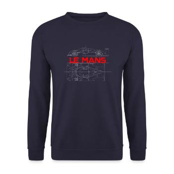 Racing Car - Unisex Sweatshirt - navy - Front - Alina (178cm) & Michal (187cm)