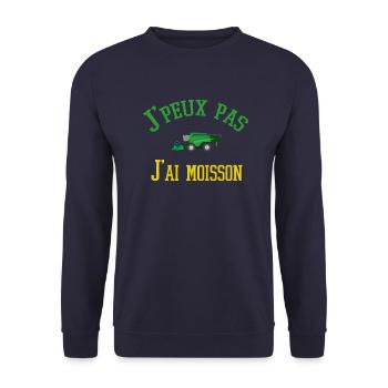 T shirt j'peuxpas j'ai moisson homme, femme, - Sweat-shirt Unisexe - marine - Devant - Alina (178cm) & Michal (187cm)