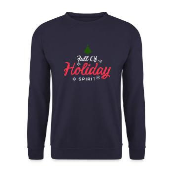 Holiday Spirit - Unisex Pullover - Navy - Vorne - Alina (178cm) & Michal (187cm)