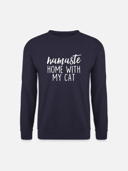 Namaste Home With My Cat - Unisex Sweatshirt - navy