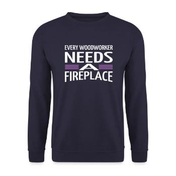 cutter construction charpentier abatteur d’arbres papa - Sweat-shirt Unisexe - marine - Devant - Alina (178cm) & Michal (187cm)