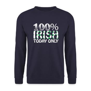 100% Irish today only - Unisex Pullover - Navy - Vorne - Alina (178cm) & Michal (187cm)
