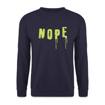 NOPE - ne soyez pas un béni-oui-oui! - Sweat-shirt Unisexe - marine - Devant - Alina (178cm) & Michal (187cm)