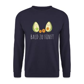 Schwanger Baby Mutter Schwangerschaft Verkündung - Unisex Pullover - Navy - Vorne - Alina (178cm) & Michal (187cm)