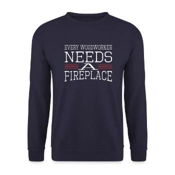 axes dad lumberman quote union carpenter - Unisex Pullover - Navy - Vorne - Alina (178cm) & Michal (187cm)