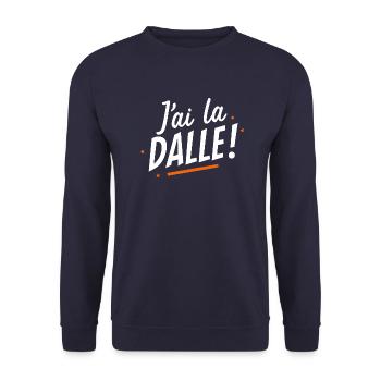 J'ai la dalle - Sweat-shirt Unisexe - marine - Devant - Alina (178cm) & Michal (187cm)