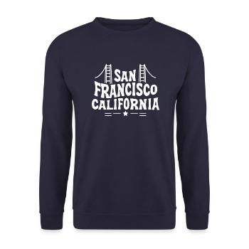 San Francisco California - Sweat-shirt Unisexe - marine - Devant - Alina (178cm) & Michal (187cm)
