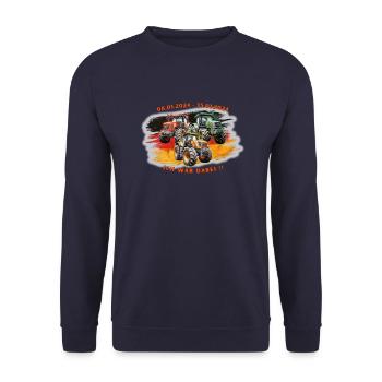 08.01.2024 bis 15.01.2024 ICH WAR DABEI - Unisex Pullover - Navy - Vorne - Alina (178cm) & Michal (187cm)