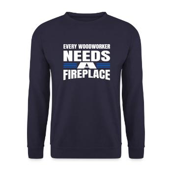 bingo hall tshirts fun carpenter jokes tshirts - Unisex Pullover - Navy - Vorne - Alina (178cm) & Michal (187cm)