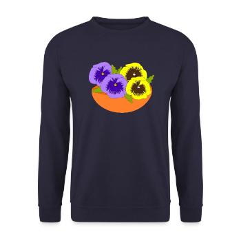 Pansy - Unisex Sweatshirt - navy - Front - Alina (178cm) & Michal (187cm)