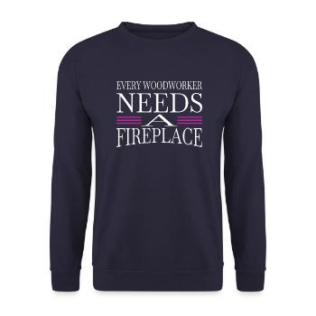 Gift Hearbeat Arborists Sayings - Unisex Sweatshirt - navy - Front - Alina (178cm) & Michal (187cm)