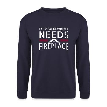 Forester tronçonneuse charpentier drôles T-shirts - Sweat-shirt Unisexe - marine - Devant - Alina (178cm) & Michal (187cm)