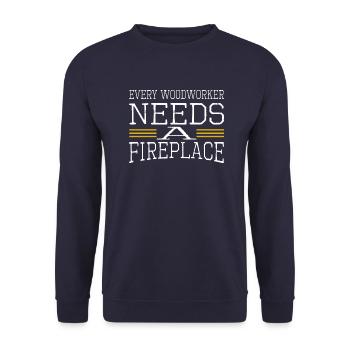 Present Idea Job Carpenter Work Tshirts Funshirt - Unisex Sweatshirt - navy - Front - Alina (178cm) & Michal (187cm)