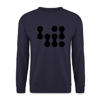 42 (weißer Text) EPS - Unisex Pullover - Navy - Vorne - Alina (178cm) & Michal (187cm)