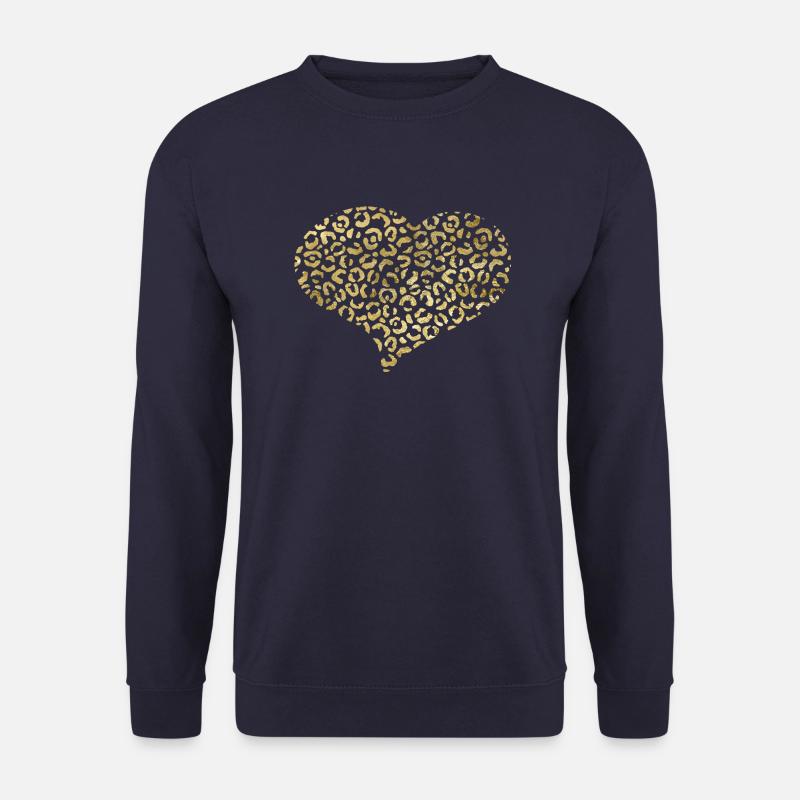 Heart leopard patterns - Unisex Sweatshirt - navy