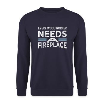 funny sayings joke carpentry - Unisex Pullover - Navy - Vorne - Alina (178cm) & Michal (187cm)