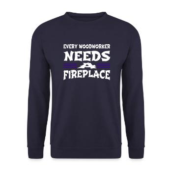forestry badge forester hobbyists cabinetmaker - Unisex Pullover - Navy - Vorne - Alina (178cm) & Michal (187cm)