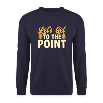 Arrowhead Hunting Pfeilspitzen Sammler - Unisex Pullover - Navy - Vorne - Alina (178cm) & Michal (187cm)