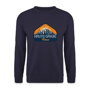 Haute Savoie - Unisex Pullover - Navy - Vorne - Alina (178cm) & Michal (187cm)