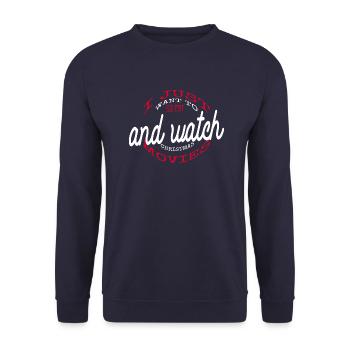 Bakers Motto Bedroom Quote Bakers Shirt - Unisex Sweatshirt - navy - Front - Alina (178cm) & Michal (187cm)