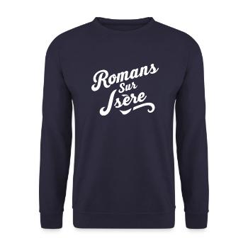 Romans-sur-Isère - Sweat-shirt Unisexe - marine - Devant - Alina (178cm) & Michal (187cm)