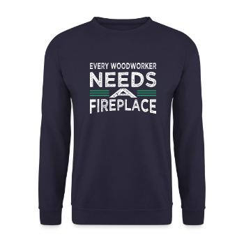 americas blogger woodcutter quote funny sayings - Unisex Pullover - Navy - Vorne - Alina (178cm) & Michal (187cm)