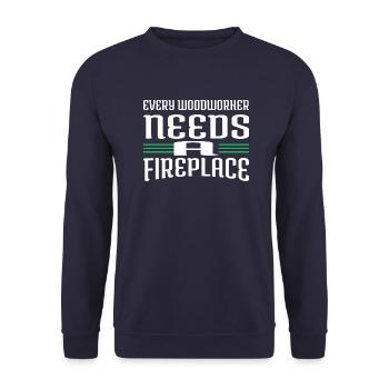 carpenter chainsaw carpenter blogger cool - Unisex Pullover - Navy - Vorne - Alina (178cm) & Michal (187cm)