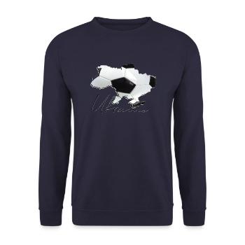 Ukraine Map Framed Real Football EN - Unisex Sweatshirt - navy - Front - Alina (178cm) & Michal (187cm)