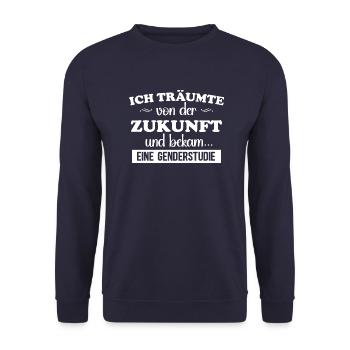 Genderstudie - Unisex Pullover - Navy - Vorne - Alina (178cm) & Michal (187cm)