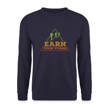 Earn your turns Tour reggae - Unisex Pullover - Navy - Vorne - Alina (178cm) & Michal (187cm)