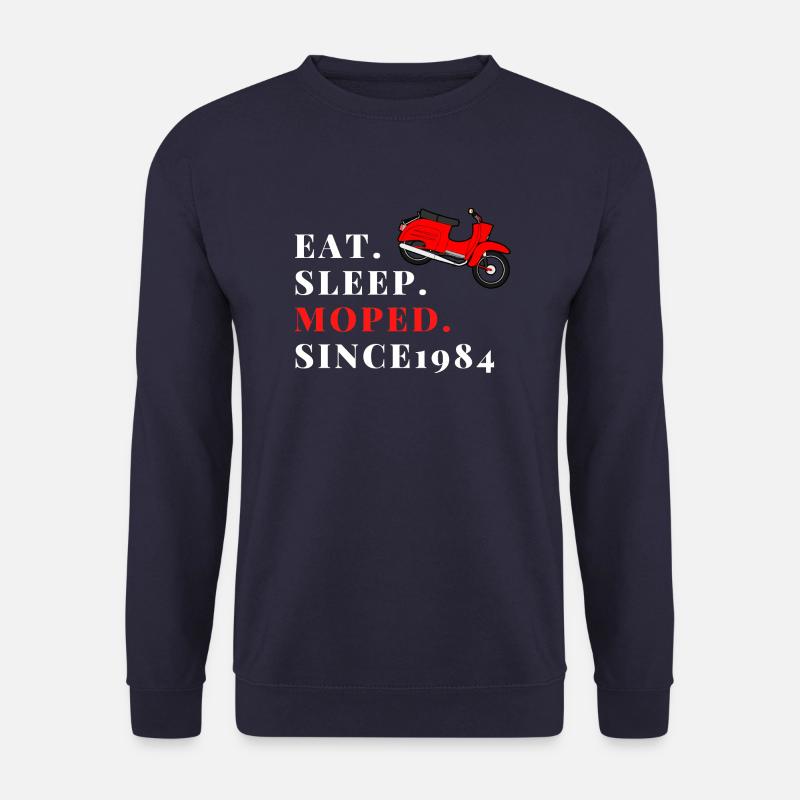 Eat Sleep Moped Since1984 - Unisex Pullover - Navy